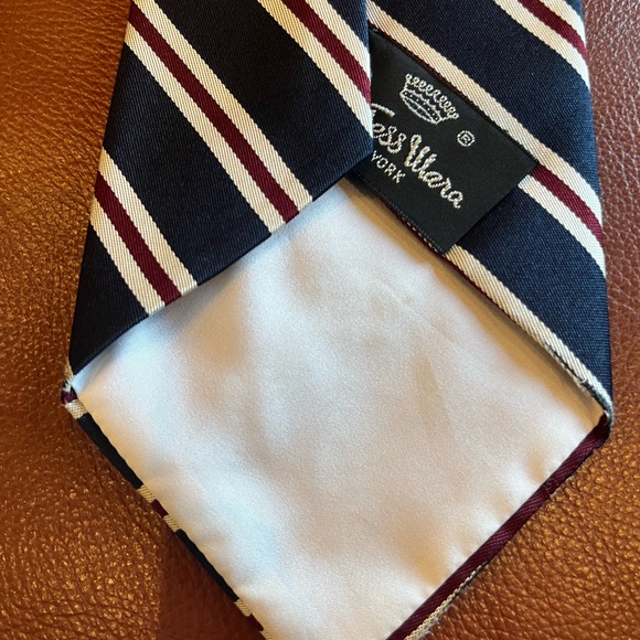 3 ties Aquascutum silk polkadots, Countess Mara Vintage striped, Lands End royal - Picture 10 of 12